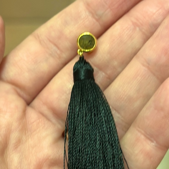 Nordstrom Black Tassel Earrings - Picture 2 of 3